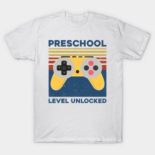 Kids Preschool Level Unlocked Back To School Video Gamer T-Shirt